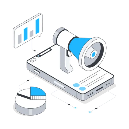 Digitales Marketing  Illustration