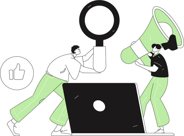 Digitales Marketing  Illustration