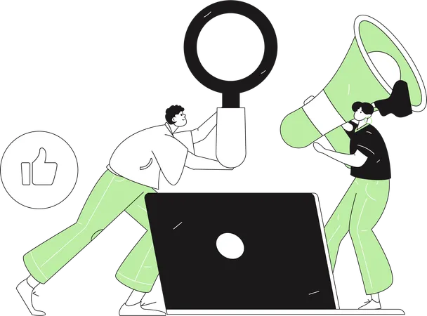 Digitales Marketing  Illustration