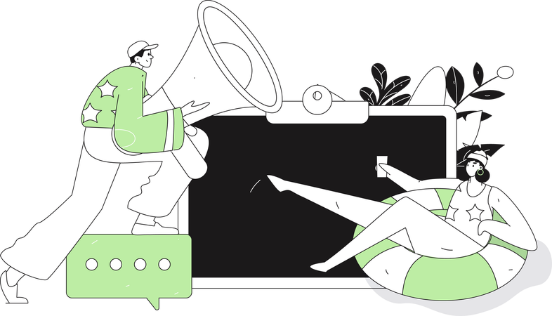 Digitales Marketing  Illustration
