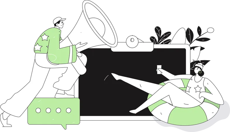 Digitales Marketing  Illustration