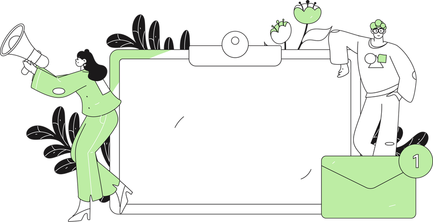 Digitales Marketing  Illustration