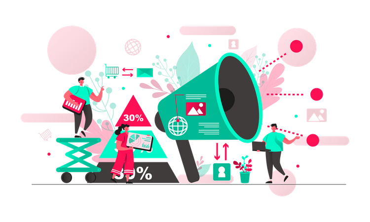 Digitales Marketing  Illustration