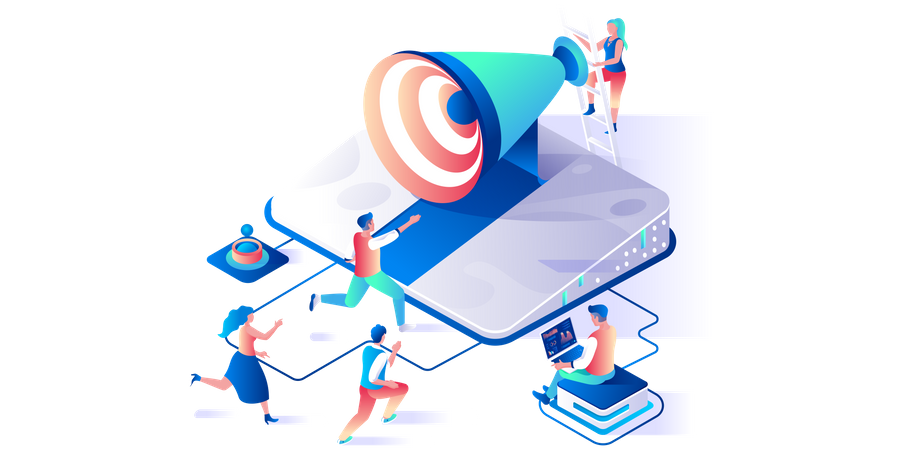 Digitales Marketing  Illustration