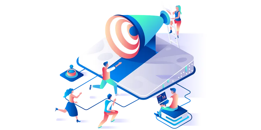 Digitales Marketing  Illustration