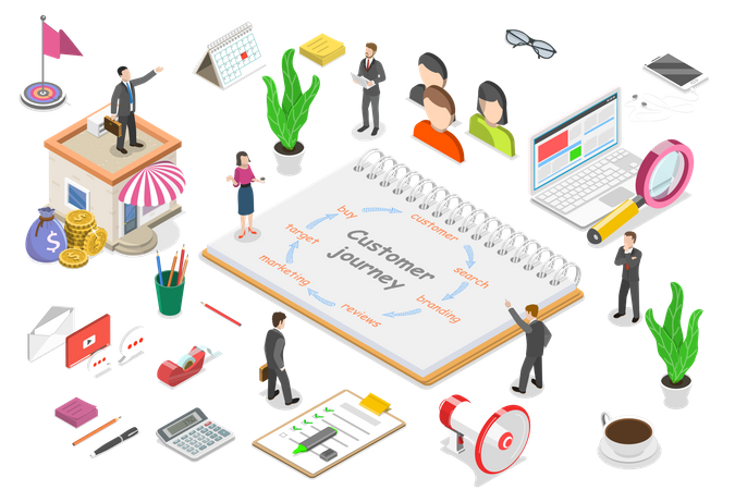 Digitales Marketing  Illustration