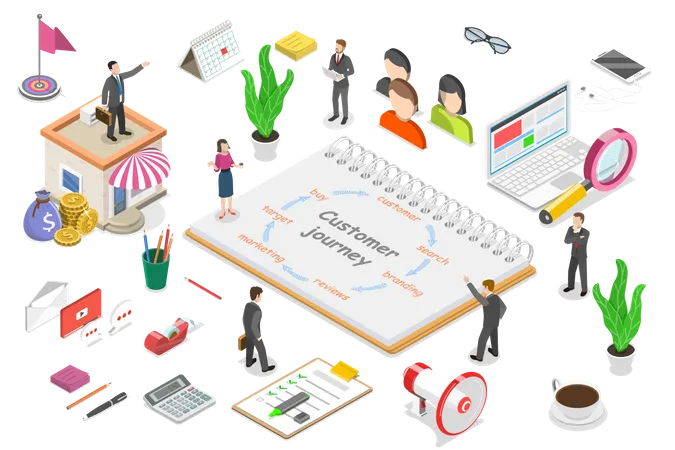 Digitales Marketing  Illustration