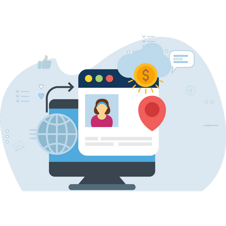 Digitales Marketing  Illustration