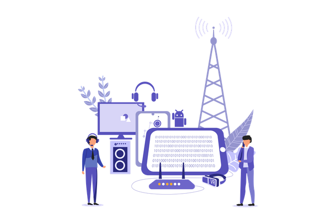 Digitales Marketing für elektronische Geräte  Illustration