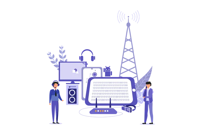 Digitales Marketing für elektronische Geräte  Illustration