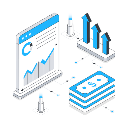 Wachstum des digitalen Umsatzes  Illustration