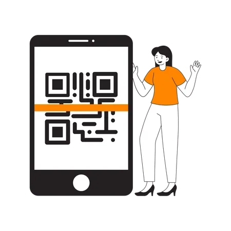 QR de digitalização móvel  Illustration