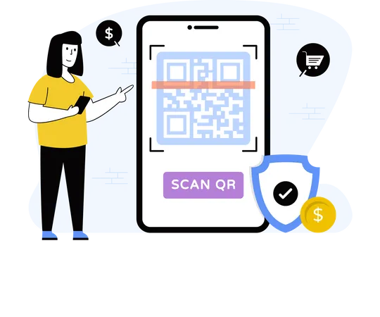 Digitalizar código qr  Ilustração