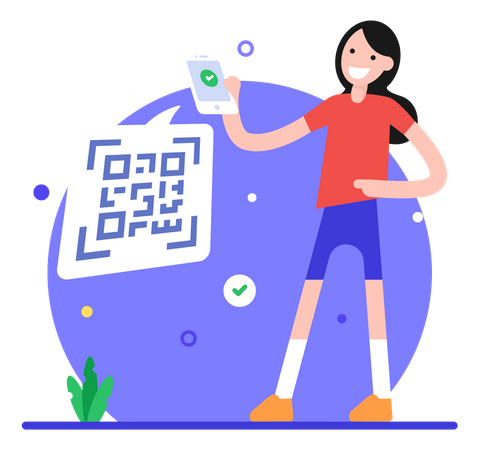 Digitalizar código qr  Ilustração