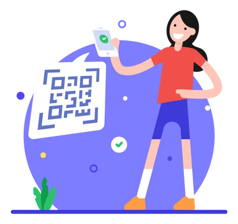 Digitalizar código qr  Ilustração