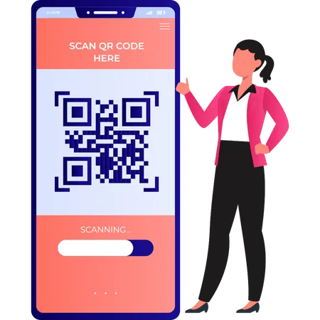 Digitalize o código QR para pagamento  Ilustração