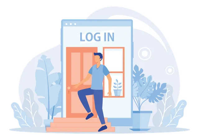 Digite login e senha  Ilustração