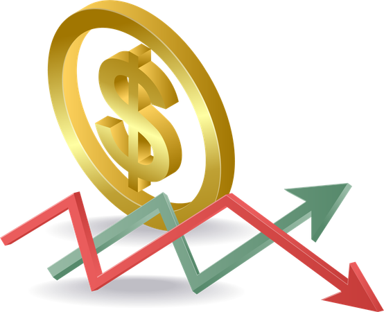 Diminution des revenus financiers des entreprises  Illustration