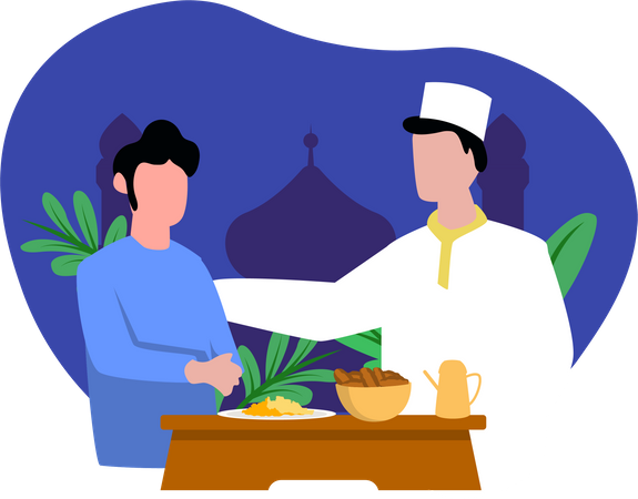 Dîner de ramadan  Illustration