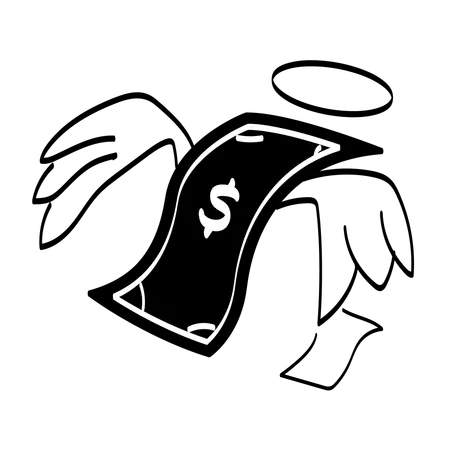 Dinero volador  Ilustración