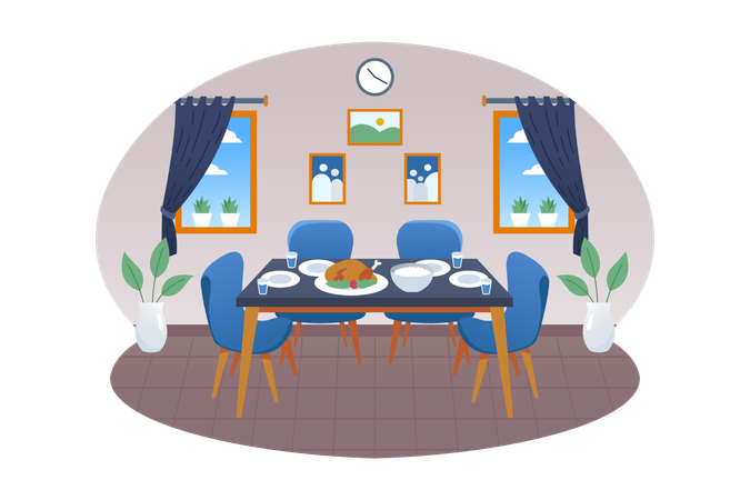 Dining Room  Illustration