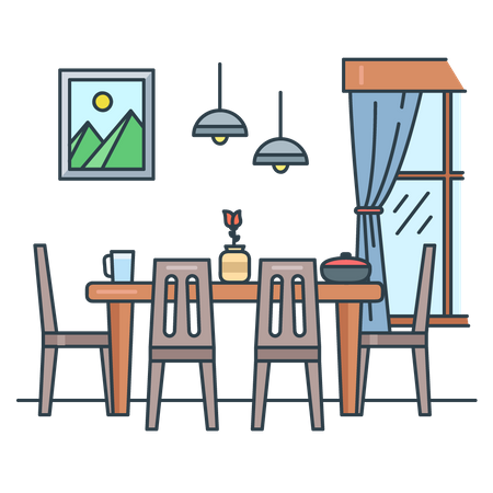 Dining room  Illustration