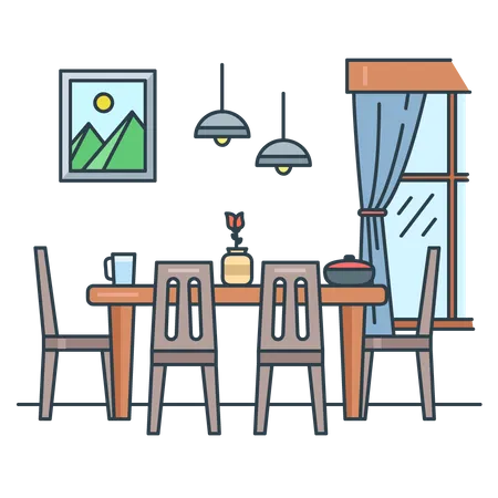 Dining room  Illustration