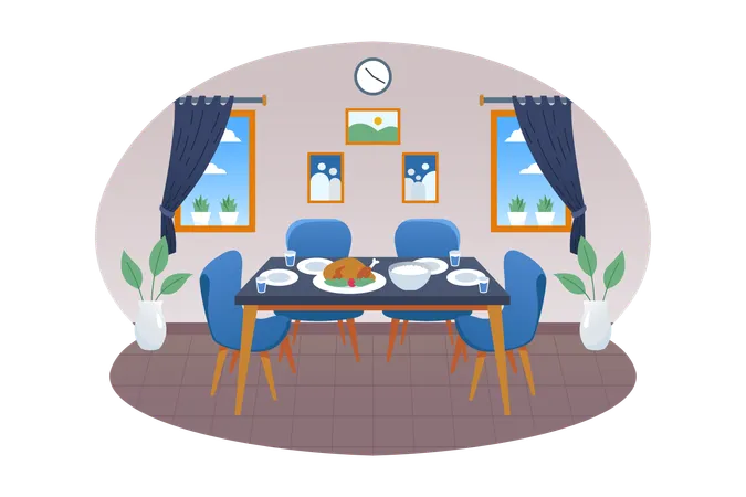 Dining Room  Illustration