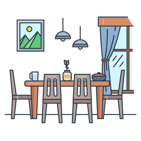 Dining room  Illustration