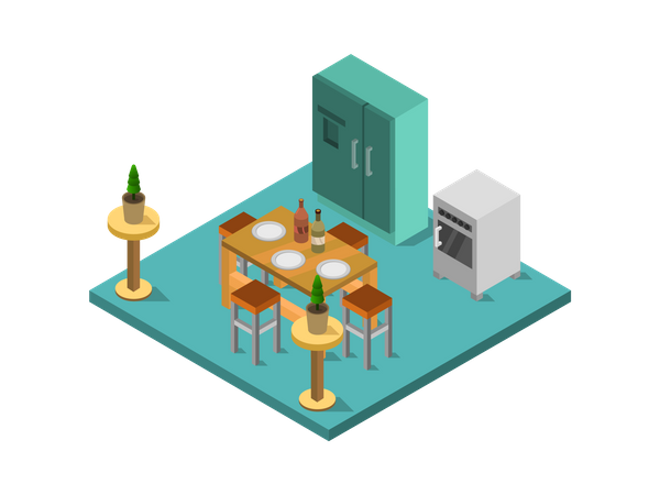 Dining set  Illustration