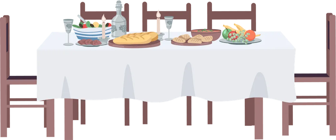 Dining table Illustration
