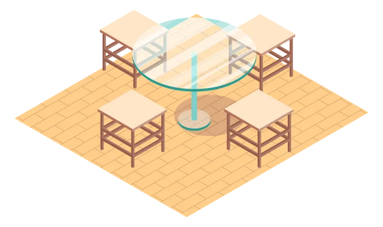 Dining table  Illustration