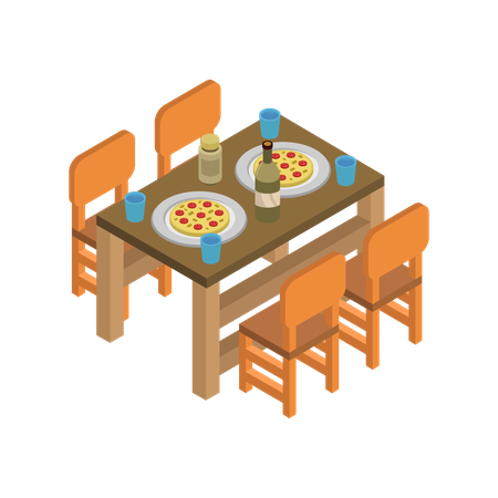 Dining Table  Illustration