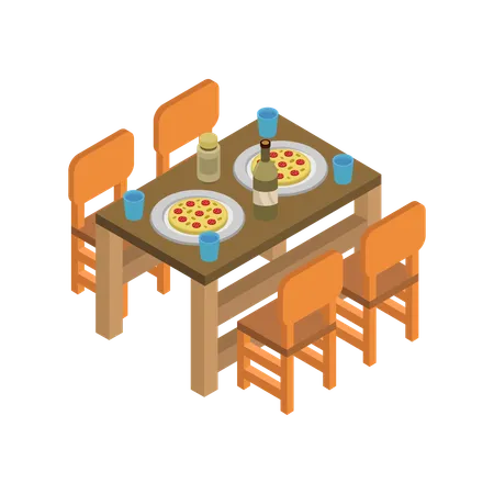 Dining Table  Illustration