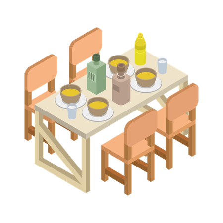 Dining Table  Illustration