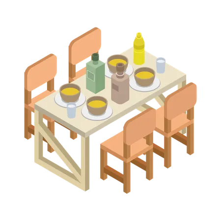 Dining Table  Illustration