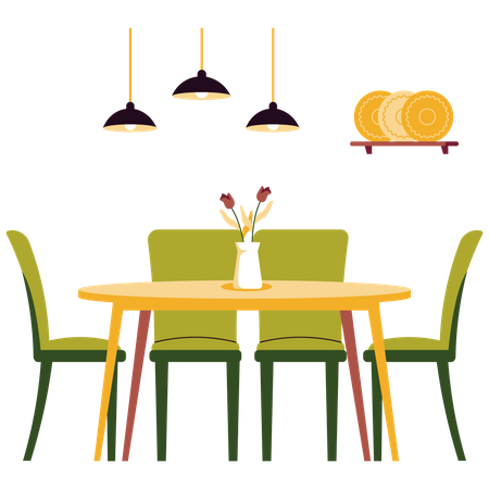 Dining Table  Illustration