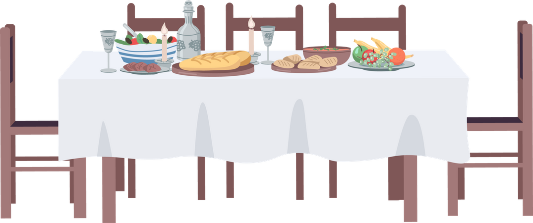 Dining table  Illustration