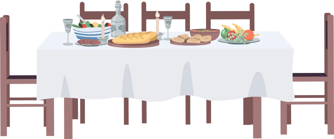 Dining table  Illustration