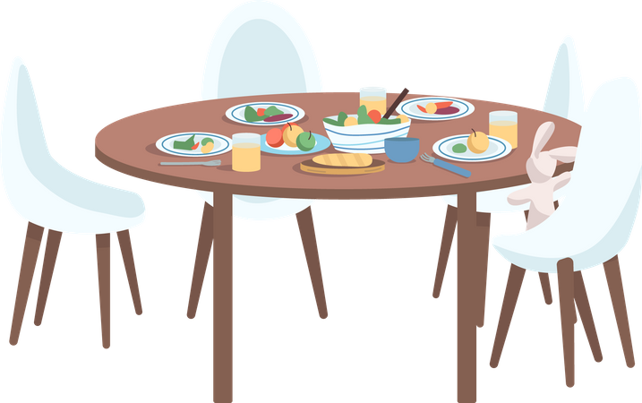 Dining table  Illustration