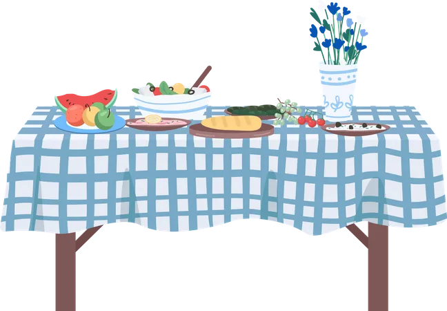 Dinner party laying Illustration