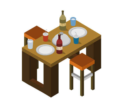 Dinner table  Illustration