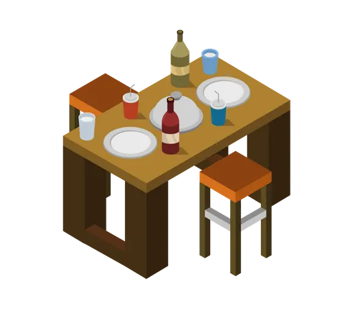 Dinner table Illustration