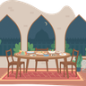 free dinner table illustrations
