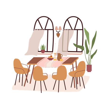 Dinning area Illustration