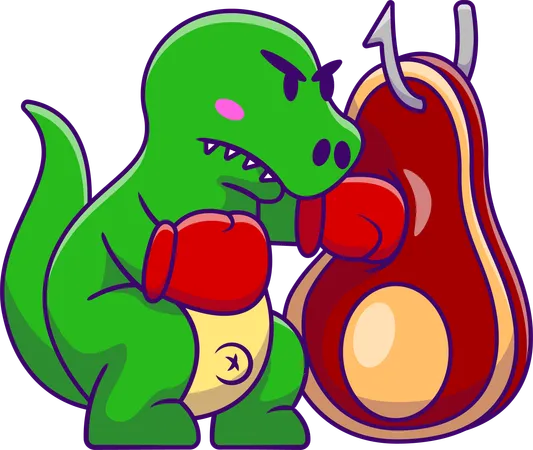 Dino Punch Meat  Illustration