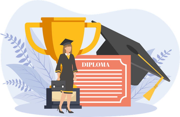 Diplomstudent  Illustration