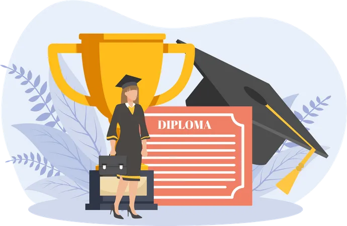 Diplomstudent  Illustration