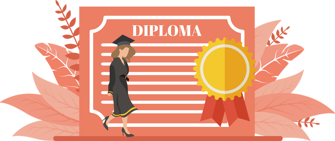 Diploma Certificate  Illustration