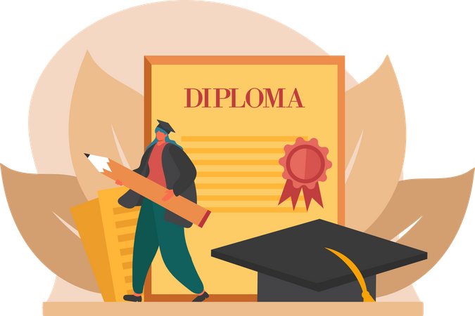 Estudiante de diploma  Ilustración